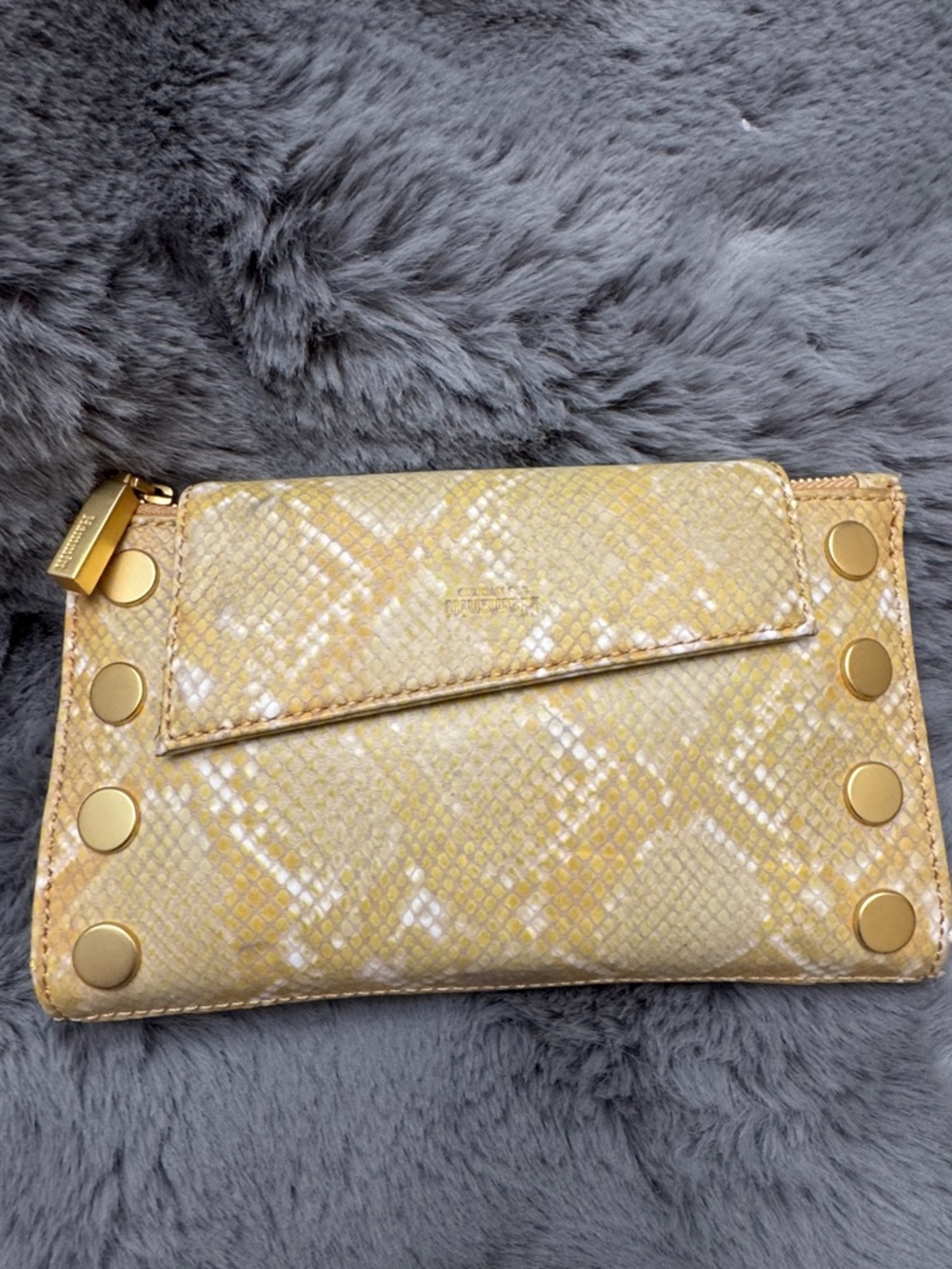 Hammitt Levy Toast Tan Snake Multi-pocket Crossbody Wallet